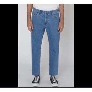 ROLLA'S Relaxo Relaxed Fit Jeans Mens Size 34 Light Wash Denim‎ Cut Off Hem